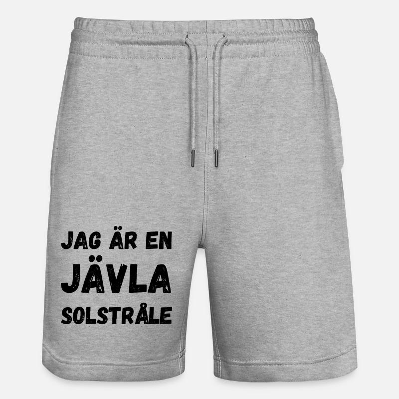 ICH BIN EIN VERDAMMTER SONNENSCHEIN - Stanley/Stella Unisex Bio Joggingshorts Trainer  - Grau meliert