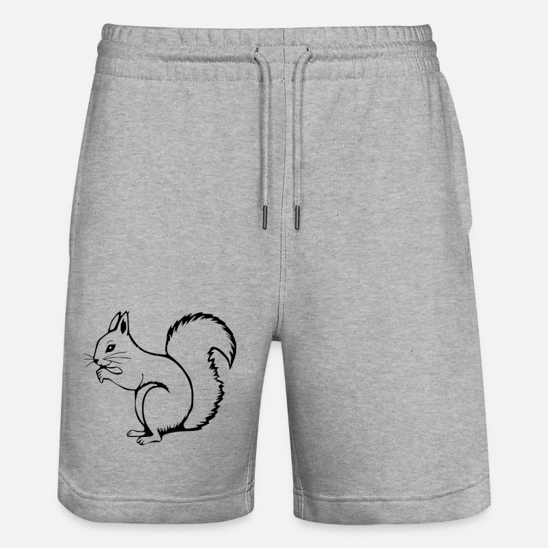 Eichhörnchen - Stanley/Stella Unisex Bio Joggingshorts Trainer  - Grau meliert