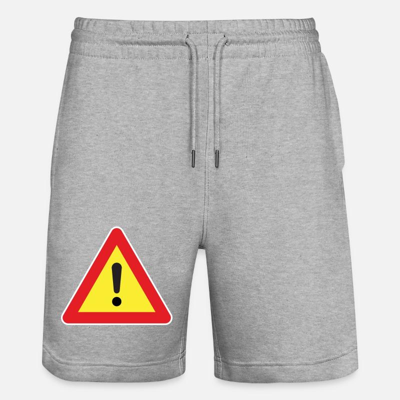Attention! Attention au signe - Short de jogging bio TRAINER Stanley/Stella unisexe - gris chiné