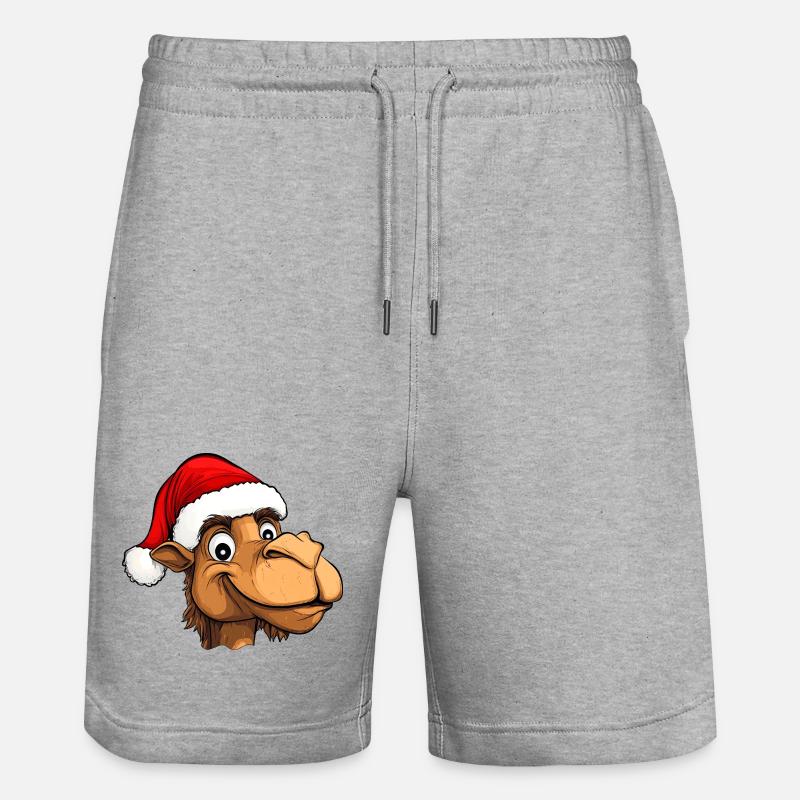 Noël à dos de chameau - Short de jogging bio TRAINER Stanley/Stella unisexe - gris chiné