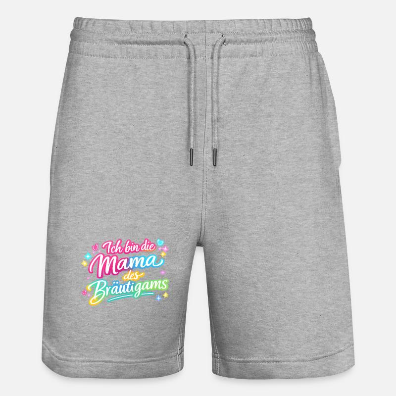 Je suis la mère du marié - Short de jogging bio TRAINER Stanley/Stella unisexe - gris chiné