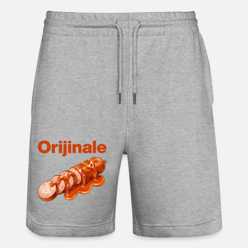 ORIJINALE CURRYWURST ! - Short de jogging bio TRAINER Stanley/Stella unisexe - gris chiné