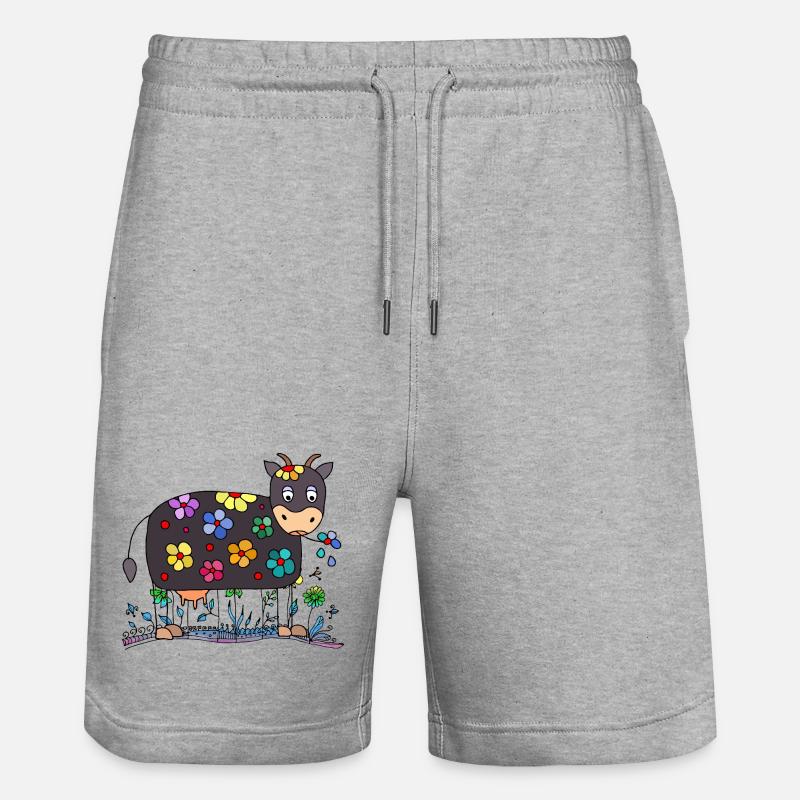 Vache - Short de jogging bio TRAINER Stanley/Stella unisexe - gris chiné