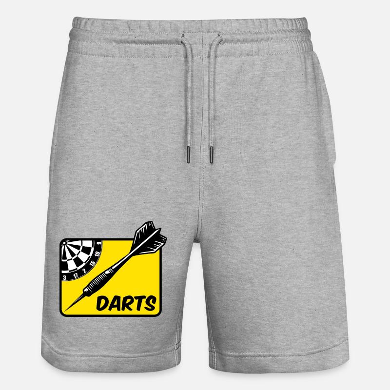 Fléchettes, fléchettes - Short de jogging bio TRAINER Stanley/Stella unisexe - gris chiné