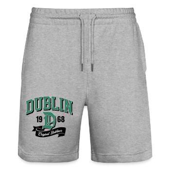 Dublin Original Dubliner - Short de jogging bio TRAINER Stanley/Stella unisexe - gris chiné - Devant - Nik (191cm) & Marisol (170cm)