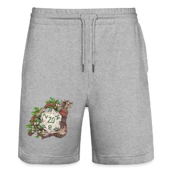 Rollenspiel Tabletop D20 Würfel Geschenk Ranger - Stanley/Stella Unisex Bio Joggingshorts Trainer  - Grau meliert - Vorne - Nik (191cm) & Marisol (170cm)