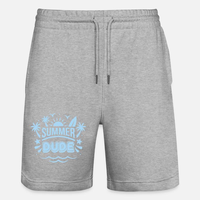 Summer Dude Surf Logo - Short de jogging bio TRAINER Stanley/Stella unisexe - gris chiné