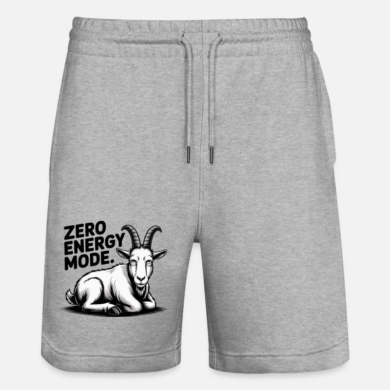Chèvre en mode Zéro Énergie - Short de jogging bio TRAINER Stanley/Stella unisexe - gris chiné