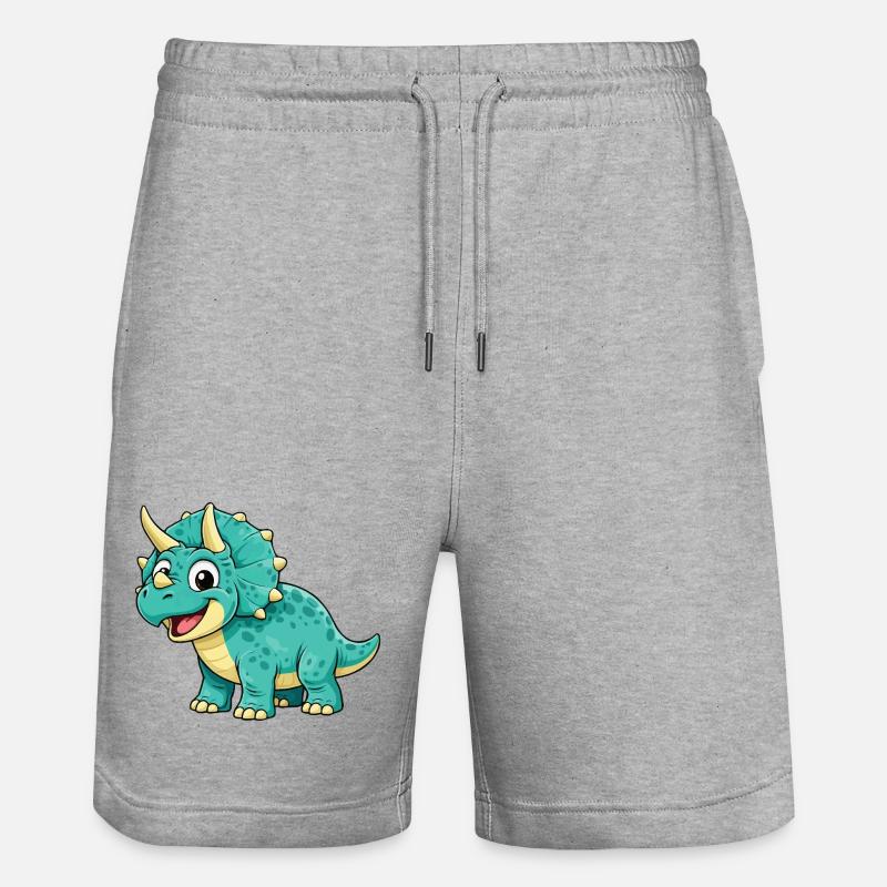 Triceratops Dino Comic - Short de jogging bio TRAINER Stanley/Stella unisexe - gris chiné