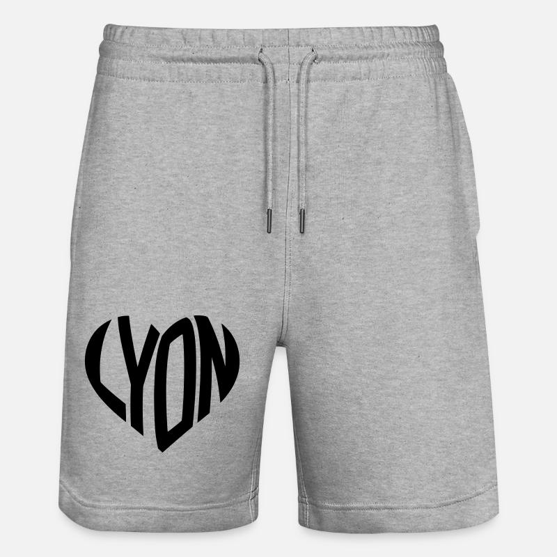 Cœur de Lyon - Short de jogging bio TRAINER Stanley/Stella unisexe - gris chiné