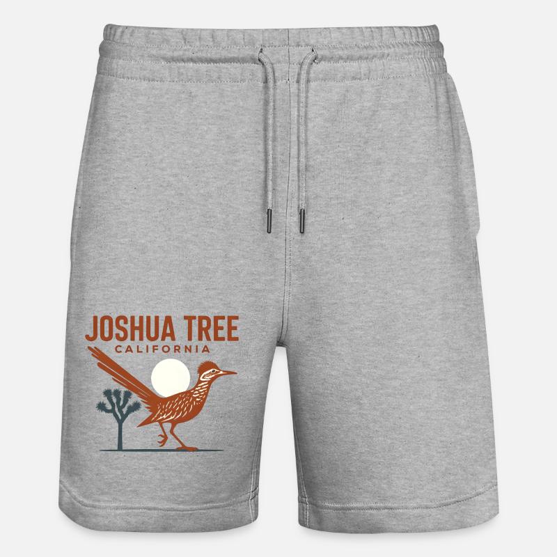 Joshua Tree Roadrunner Sunset - Stanley/Stella Unisex Bio Joggingshorts Trainer  - Grau meliert