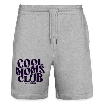Mama 2026 Geschenk - Coole Mama Geschenkidee - Stanley/Stella Unisex Bio Joggingshorts Trainer  - Grau meliert - Vorne - Nik (191cm) & Marisol (170cm)