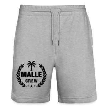 Malle Crew Palm - Stanley/Stella Trainer Unisex Organic Jogging Shorts - heather grey - Front - Nik (191cm) & Marisol (170cm)