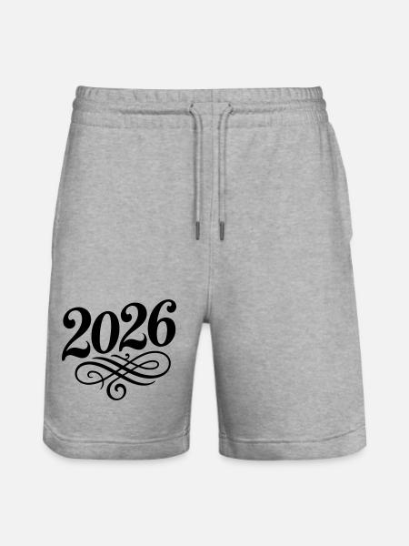 2026 year - Stanley/Stella Trainer Unisex Organic Jogging Shorts - heather grey