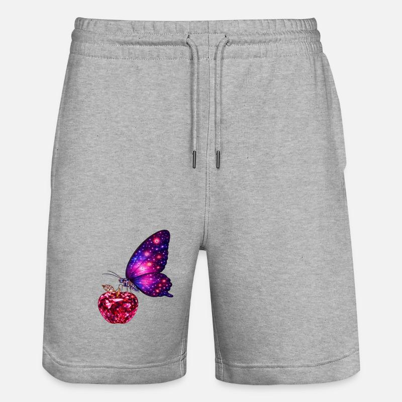 Vie de rubis – Papillon de Pouvoir - Short de jogging bio TRAINER Stanley/Stella unisexe - gris chiné