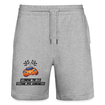 Neu in der Boxencrew - Stanley/Stella Unisex Bio Joggingshorts Trainer  - Grau meliert - Vorne - Nik (191cm) & Marisol (170cm)