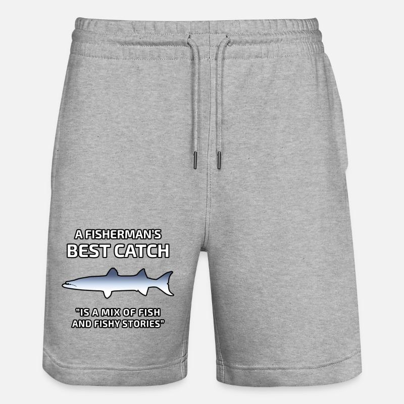 La meilleure prise du pêcheur - Short de jogging bio TRAINER Stanley/Stella unisexe - gris chiné