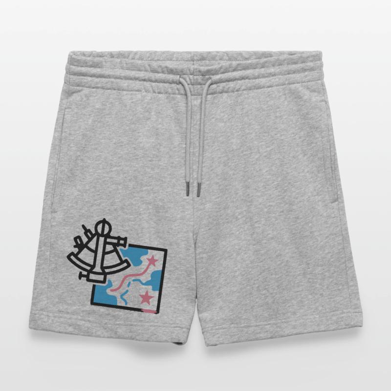 Sextant Navigation Map Vector Stanley/Stella Trainer Unisex Organic Jogging Shorts