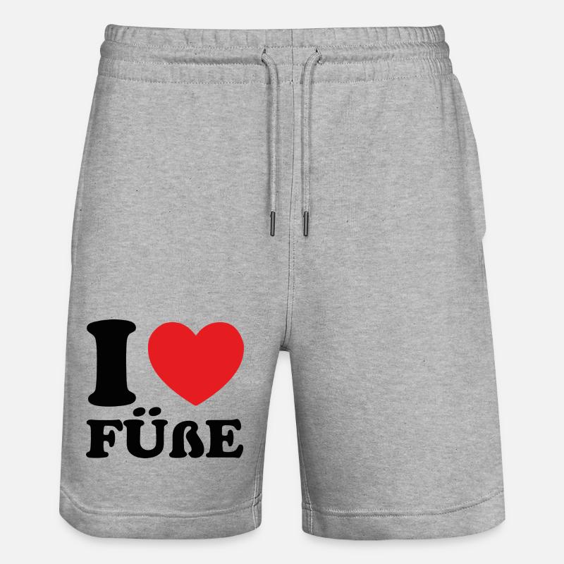 J’adore les pieds - Short de jogging bio TRAINER Stanley/Stella unisexe - gris chiné