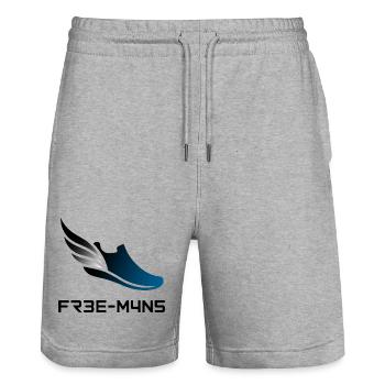 Wings of Speed Sneaker - Stanley/Stella Trainer Unisex Organic Jogging Shorts - heather grey - Front - Nik (191cm) & Marisol (170cm)