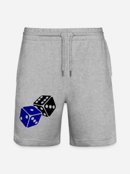 Blue Cube Minimal Design - Stanley/Stella Trainer Unisex Organic Jogging Shorts - heather grey