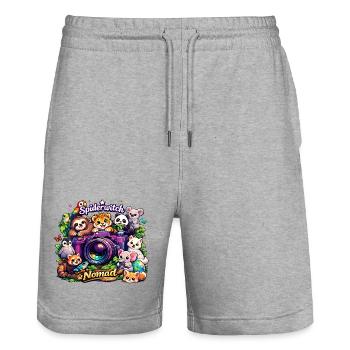 Foto Animals - Stanley/Stella Unisex Bio Joggingshorts Trainer  - Grau meliert - Vorne - Nik (191cm) & Marisol (170cm)