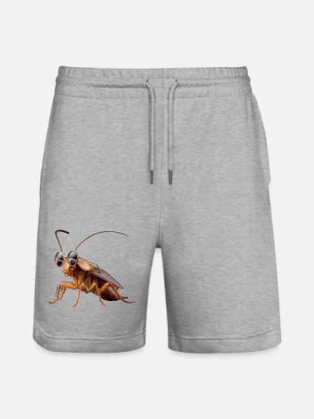 cockroach cockroach insects cockroach cockroaches - Stanley/Stella Trainer Unisex Organic Jogging Shorts - heather grey