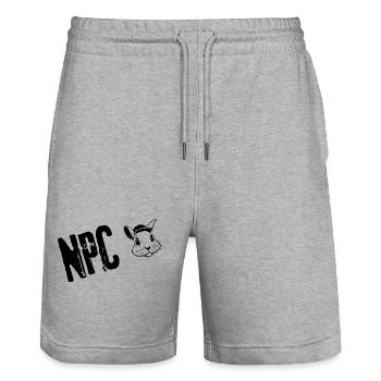 Gamer-Kultur Tribute | Jugendwort - Stanley/Stella Unisex Bio Joggingshorts Trainer  - Grau meliert - Vorne - Nik (191cm) & Marisol (170cm)