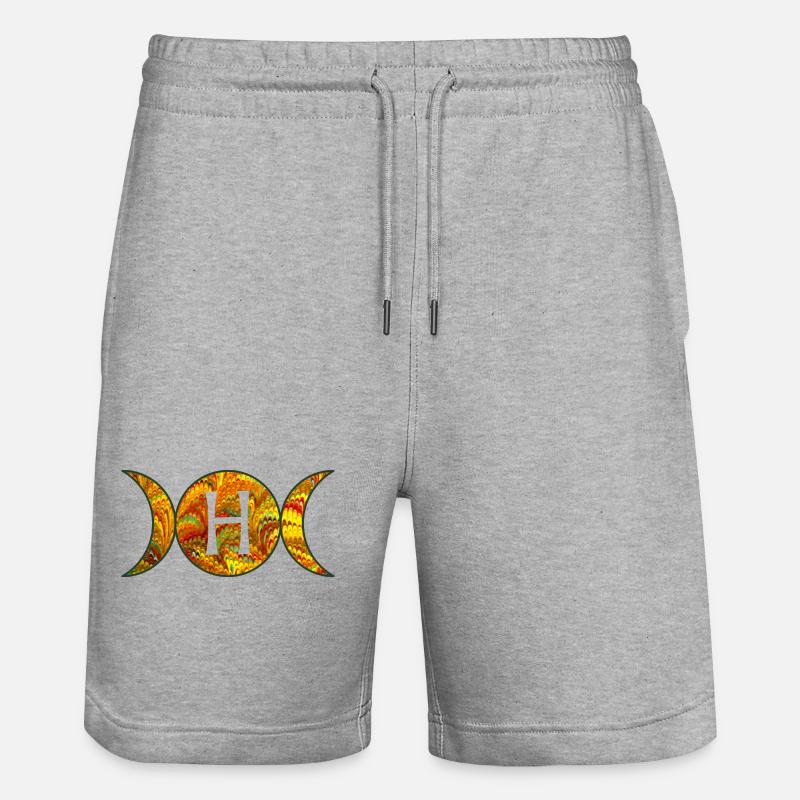 mondphasen e 38 h - Stanley/Stella Unisex Bio Joggingshorts Trainer  - Grau meliert
