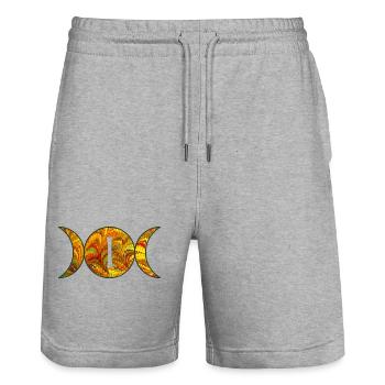 Moon Phases E 38 I - Stanley/Stella Trainer Unisex Organic Jogging Shorts - heather grey - Front - Nik (191cm) & Marisol (170cm)