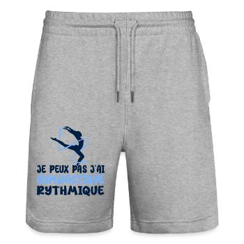 Ich kann nicht Ich habe Vintage Rhythmic Gym Frau - Stanley/Stella Unisex Bio Joggingshorts Trainer  - Grau meliert - Vorne - Nik (191cm) & Marisol (170cm)