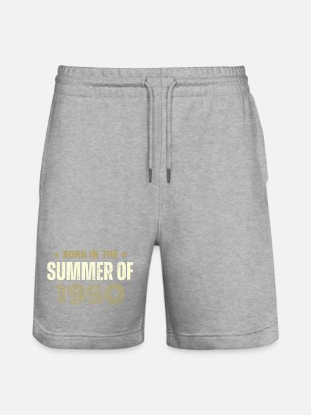 Vintage 1950's Vintage 1950's Birthday Gift - Stanley/Stella Trainer Unisex Organic Jogging Shorts - heather grey