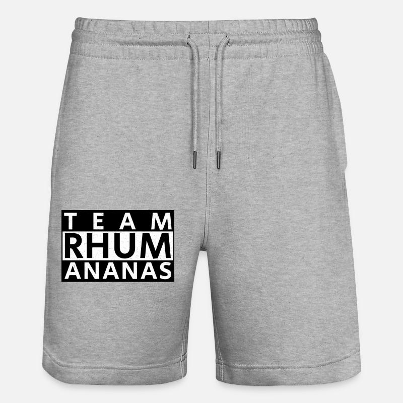Team rum pineapple team - Stanley/Stella Trainer Unisex Organic Jogging Shorts - heather grey