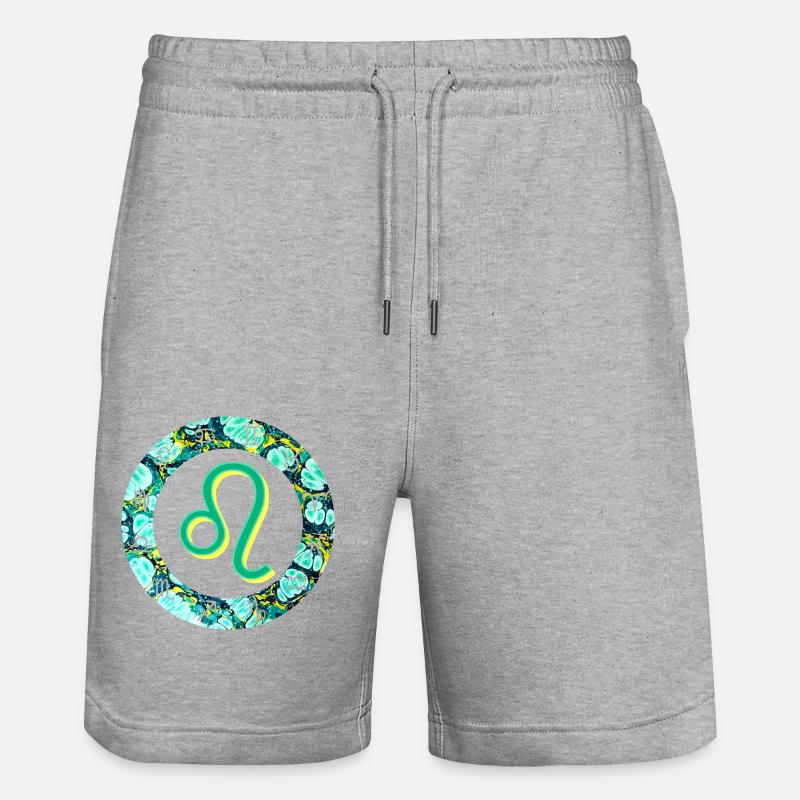 Lion E 241 - Short de jogging bio TRAINER Stanley/Stella unisexe - gris chiné