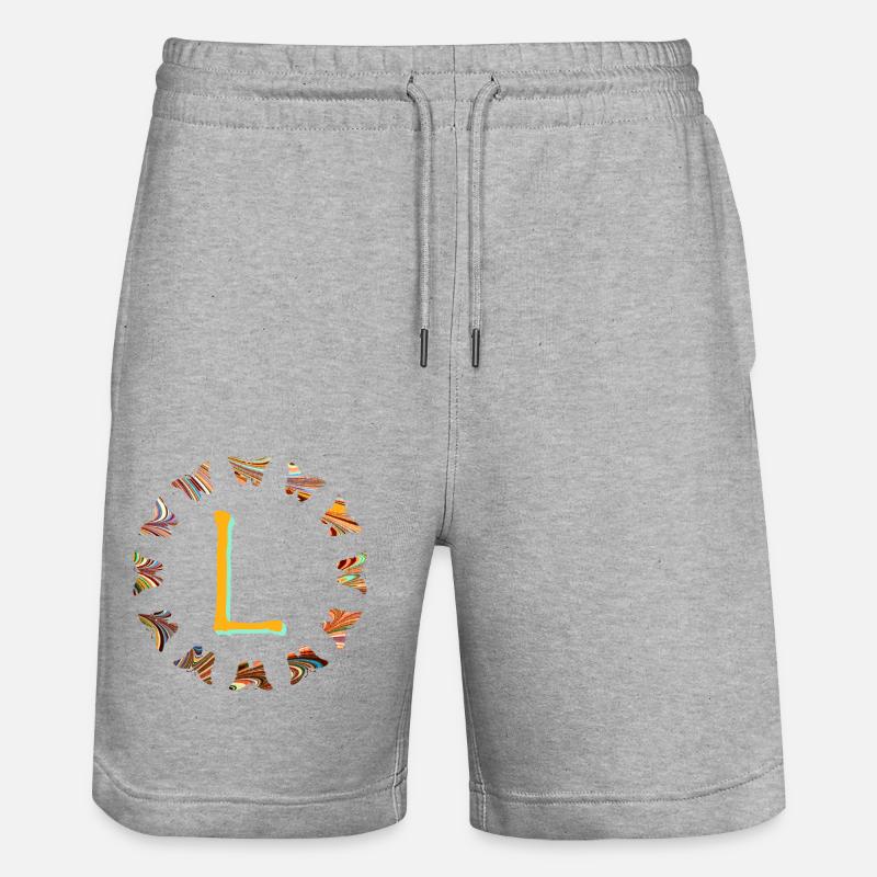 schmetterlinge e 56 l - Stanley/Stella Unisex Bio Joggingshorts Trainer - Grau meliert