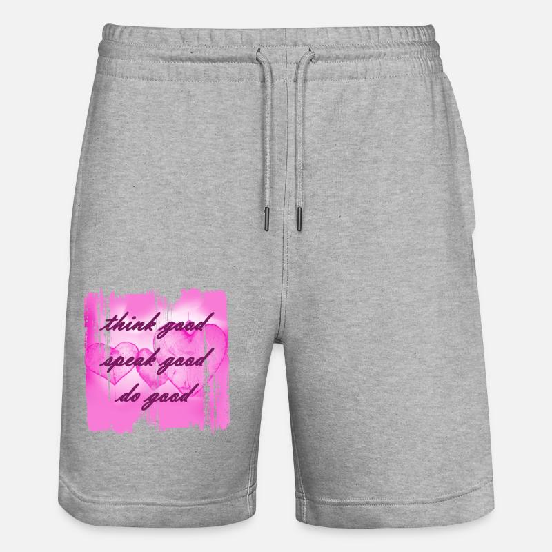 think good 2 - Stanley/Stella Trainer Unisex Organic Jogging Shorts - heather grey