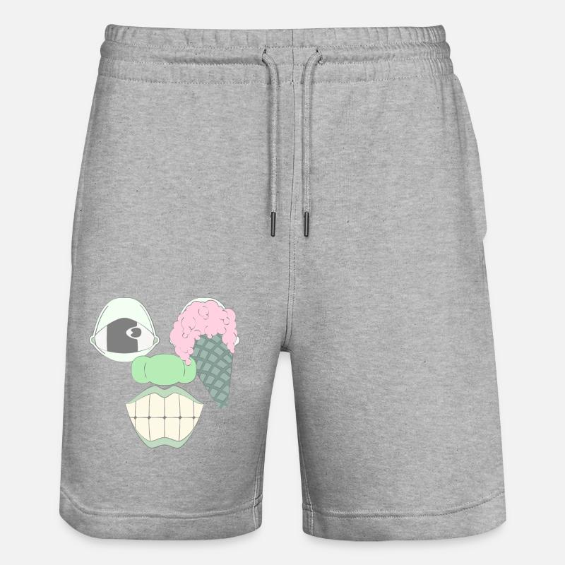 EIN KLASSIKER - Stanley/Stella Unisex Bio Joggingshorts Trainer  - Grau meliert