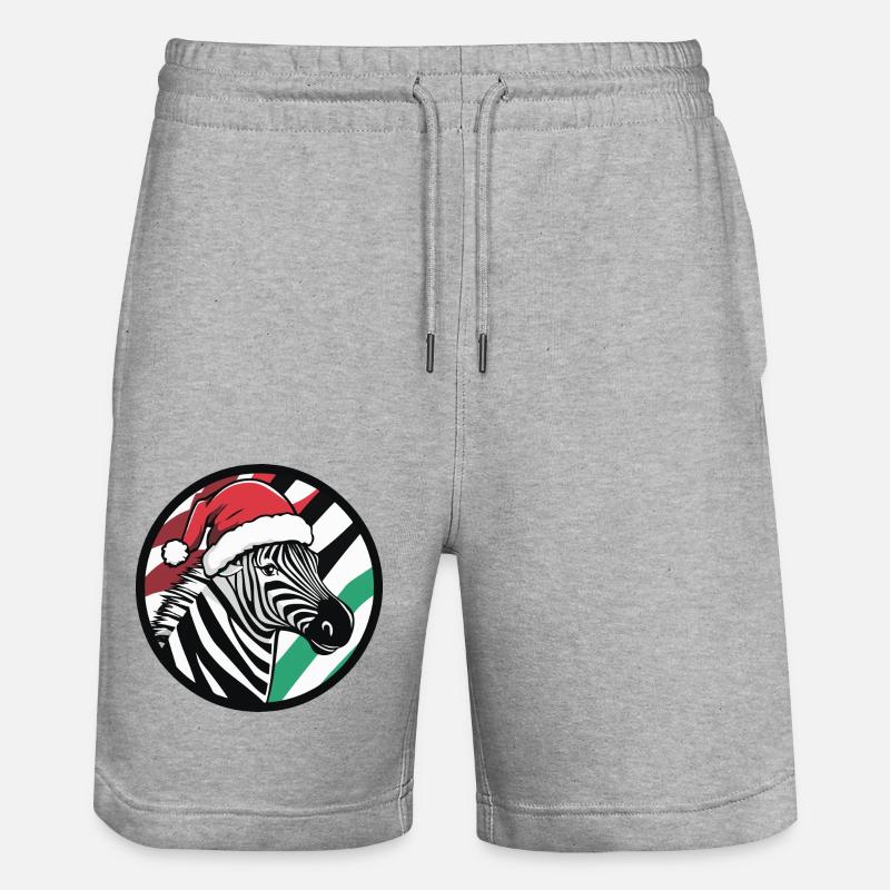 Noël Zèbre Noël - Short de jogging bio TRAINER Stanley/Stella unisexe - gris chiné