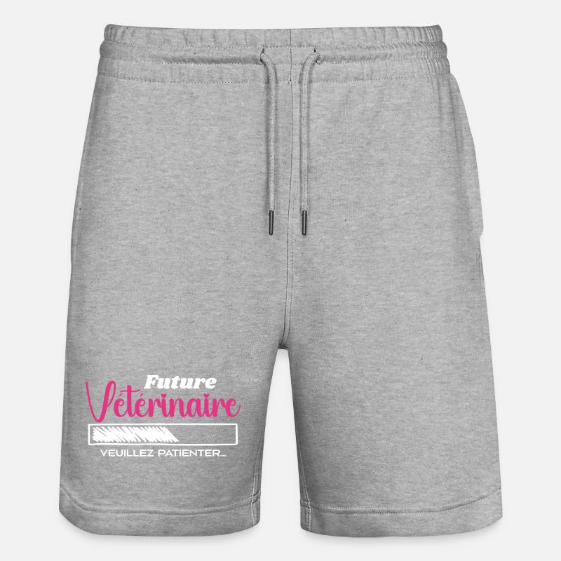 Future Vétérinaire - Short de jogging bio TRAINER Stanley/Stella unisexe - gris chiné