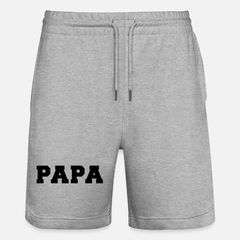 papa - Short de jogging bio TRAINER Stanley/Stella unisexe - gris chiné