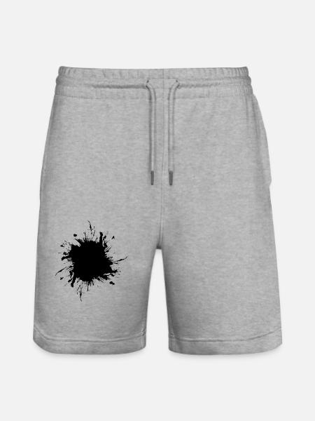 Pletmaling sprøjt snavs beskidt - Stanley/Stella Trainer økologiske unisex joggingshorts - grå meleret