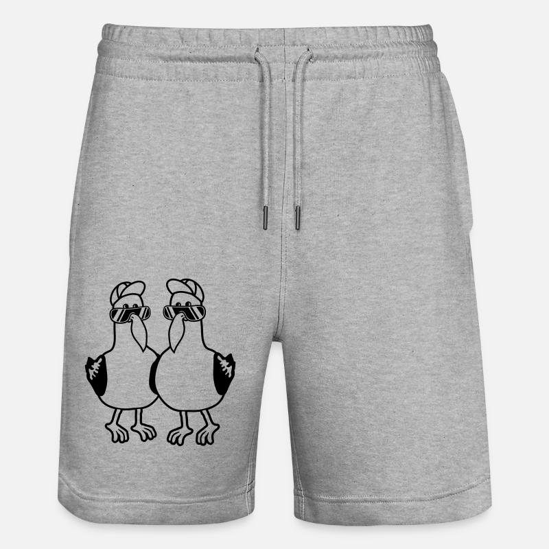Friends 2 Seagulls Équipe - Short de jogging bio TRAINER Stanley/Stella unisexe - gris chiné
