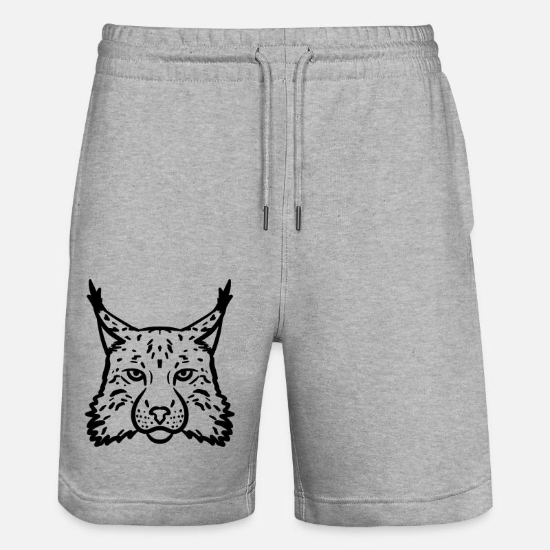 Lynx noir - Short de jogging bio TRAINER Stanley/Stella unisexe - gris chiné
