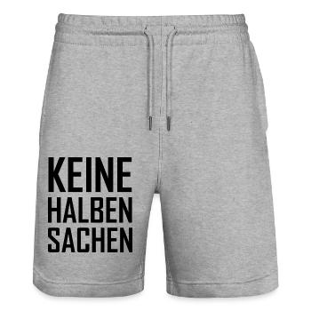 Handwerker Handyman Handwerk Werkzeug Baustelle - Stanley/Stella Unisex Bio Joggingshorts Trainer  - Grau meliert - Vorne - Nik (191cm) & Marisol (170cm)