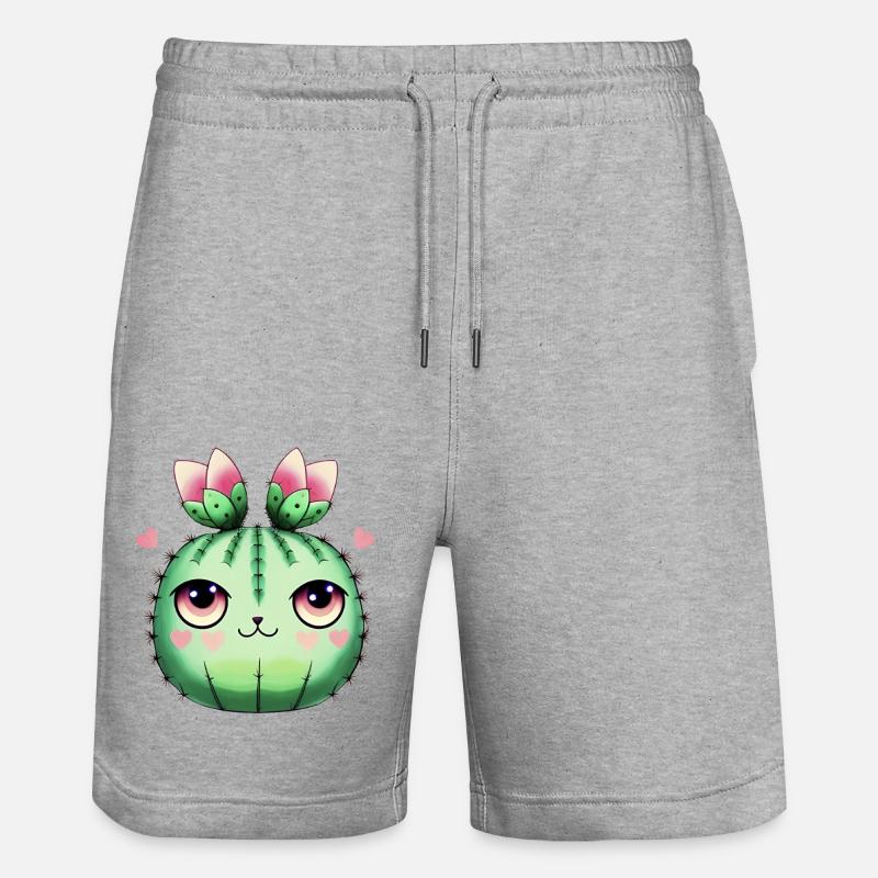 melon - Short de jogging bio TRAINER Stanley/Stella unisexe - gris chiné
