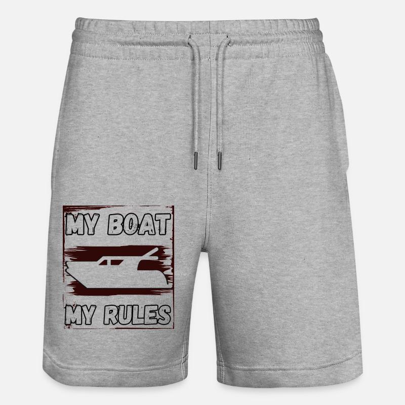 Mon bateau Mes règles - Short de jogging bio TRAINER Stanley/Stella unisexe - gris chiné