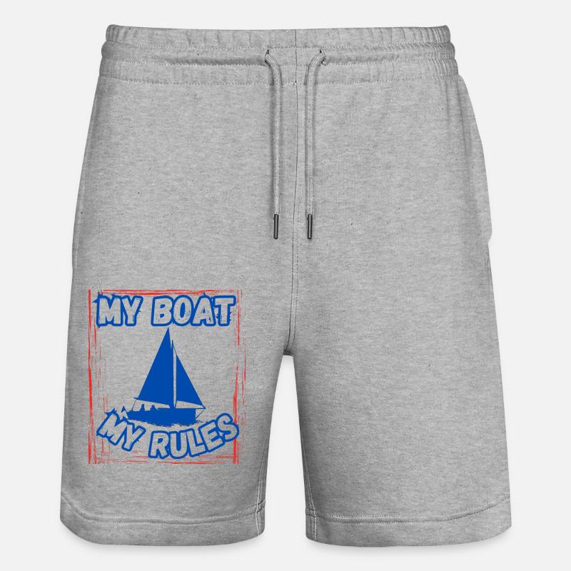 Mon bateau Mes règles - Short de jogging bio TRAINER Stanley/Stella unisexe - gris chiné