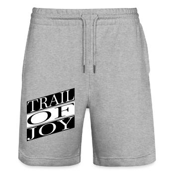 gift idea mountain biking gear - Stanley/Stella Unisex Bio Joggingshorts Trainer  - Grau meliert - Vorne - Nik (191cm) & Marisol (170cm)