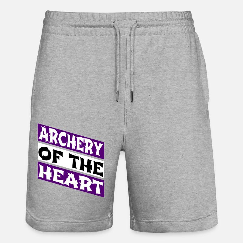birthday gift archery archery practice - Stanley/Stella Unisex Bio Joggingshorts Trainer  - Grau meliert