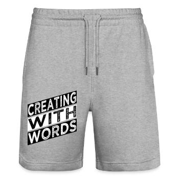 literary arts writing inspiration jokes - Stanley/Stella Unisex Bio Joggingshorts Trainer  - Grau meliert - Vorne - Nik (191cm) & Marisol (170cm)